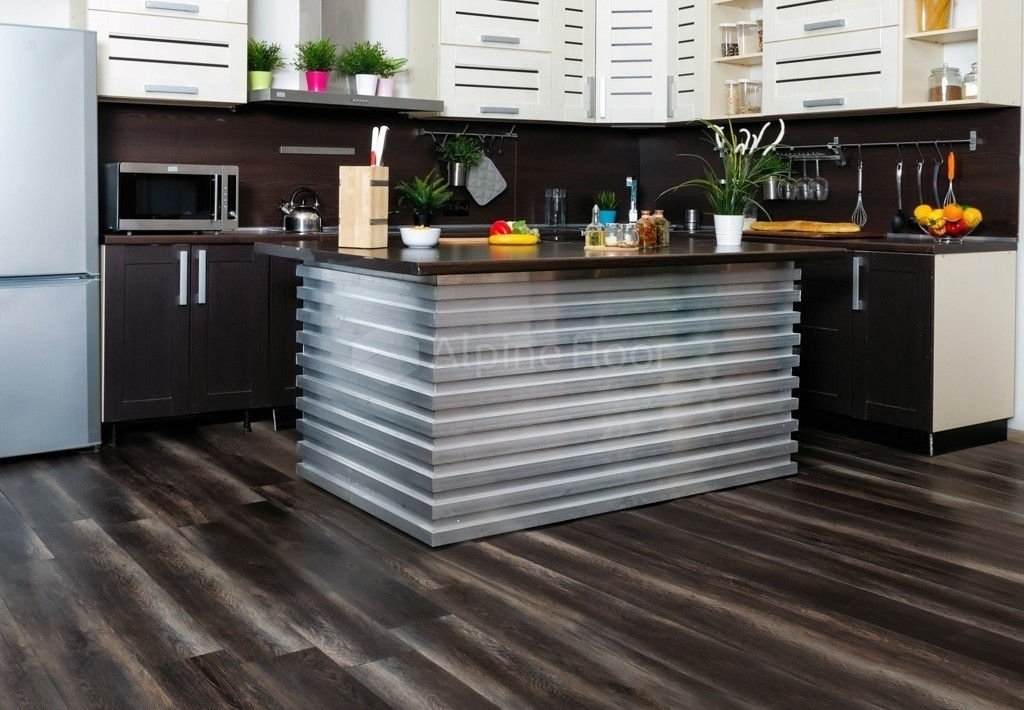 Кварцвиниловая плитка "Alpine Floor" Орех Темный  (1219*184*2мм) — купить в Ульяновске