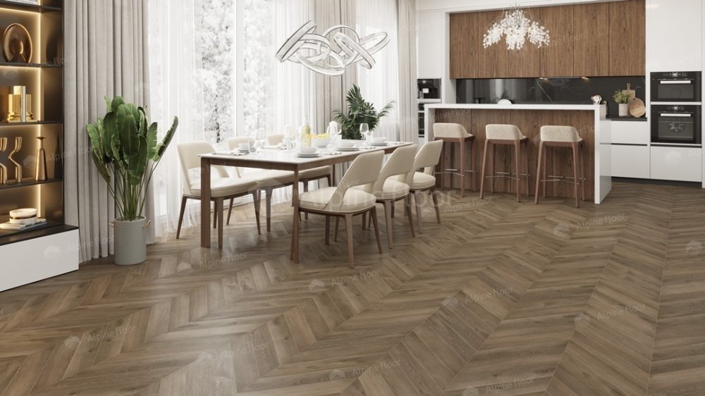 LVT плитка "Alpine Floor" Дуб Насыщенный (555*127*2,5 мм) — купить в Ульяновске