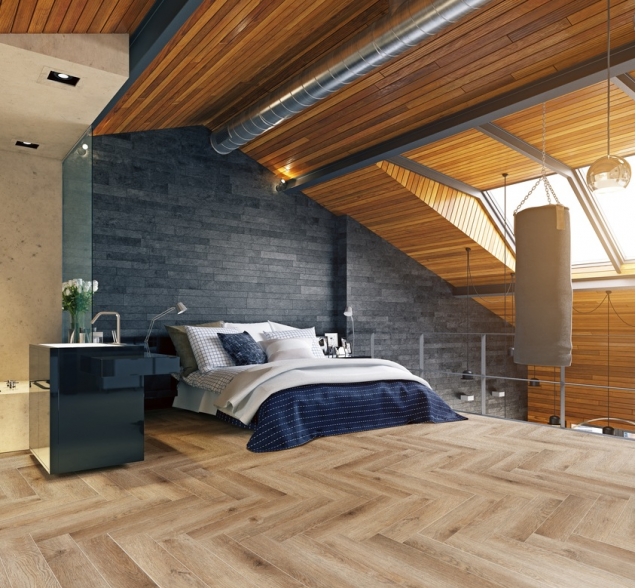 Виниловый ламинат SPC "Cronafloor" Herringbone Дуб Монпелье (640*128*4,5 мм) — купить в Ульяновске