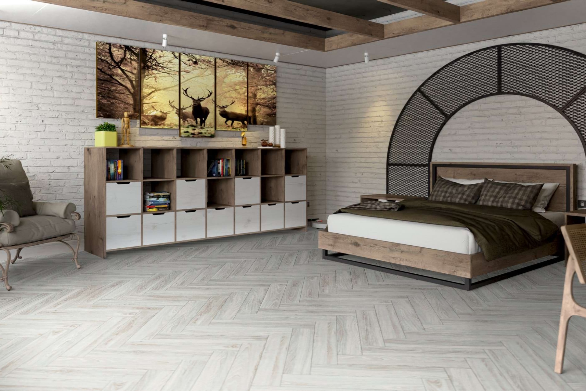 Инженерный паркет «Damy Floor» Ванильный (укладка елочкой) — купить в Ульяновске