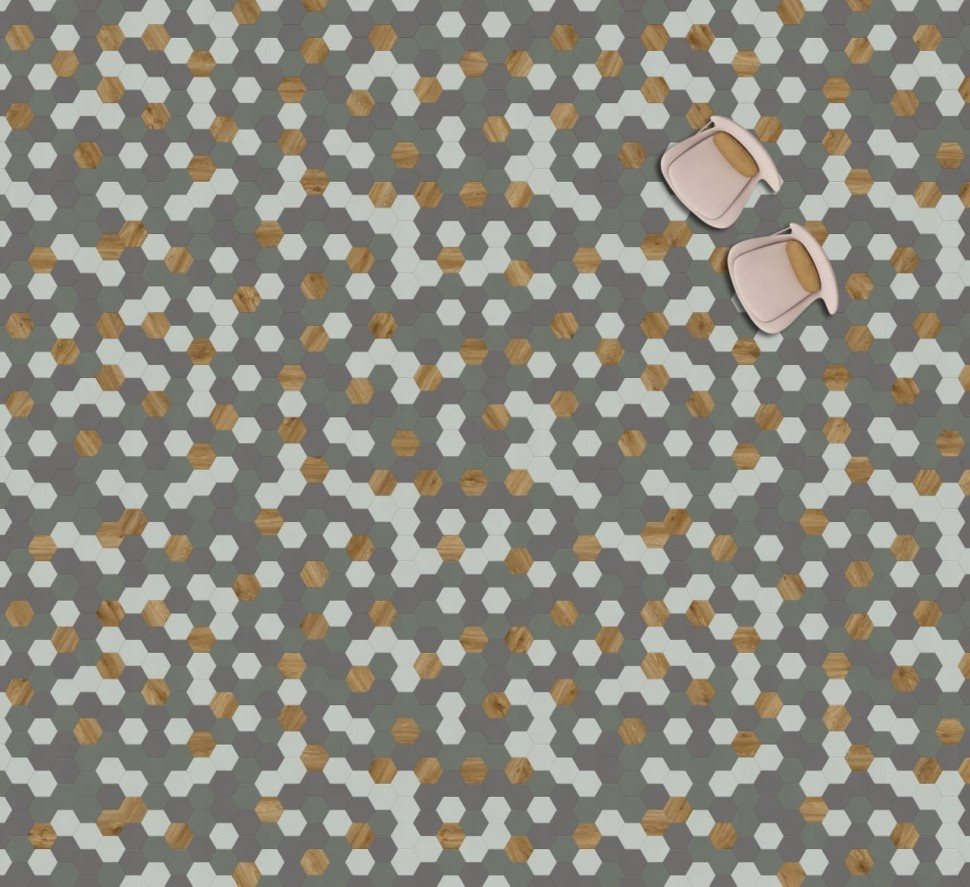 Виниловая плитка "Moduleo" Moods Hexagon 349 (226,32*196*2,5 мм) — купить в Ульяновске