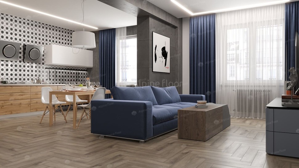 Виниловая плитка "Alpine Floor" Parquet LVT Дуб Исида (590*118*2,5 мм) — купить в Ульяновске