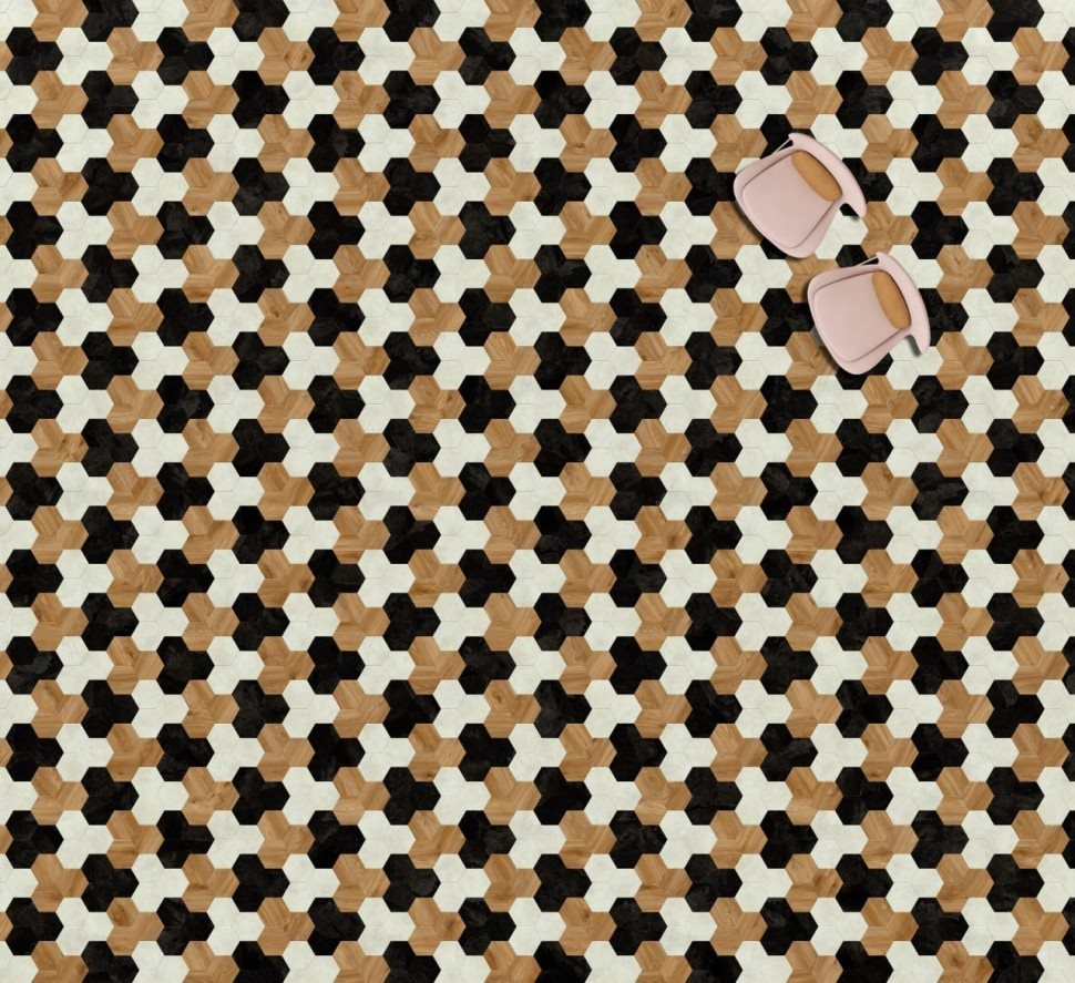 Виниловая плитка "Moduleo" Moods Hexagon 354 (226,32*196*2,5 мм) — купить в Ульяновске