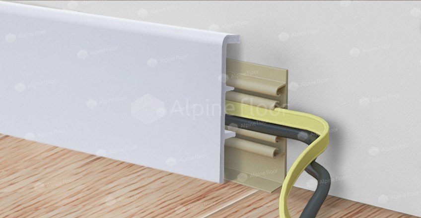 Напольный плинтус Rico Concept 80 Белый (2200*20*80 мм) — купить в Ульяновске