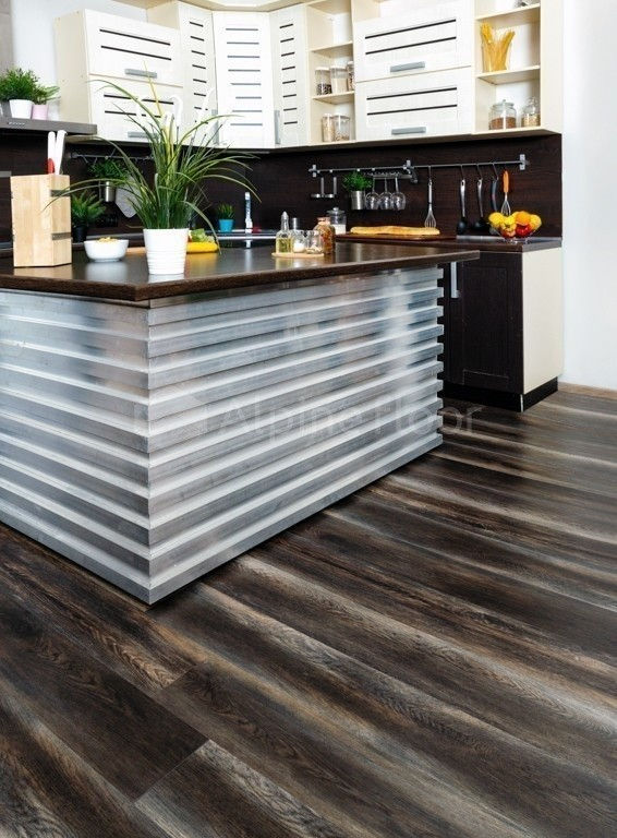 Кварцвиниловая плитка "Alpine Floor" Орех Темный  (1219*184*2мм) — купить в Ульяновске