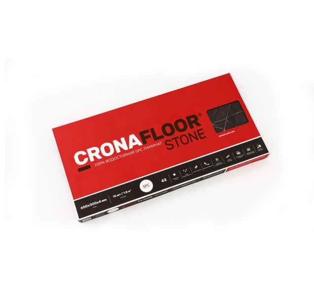 SPC ламинат "CronaFloor" Stone 4V Ноче (600*300*4 мм) — купить в Ульяновске