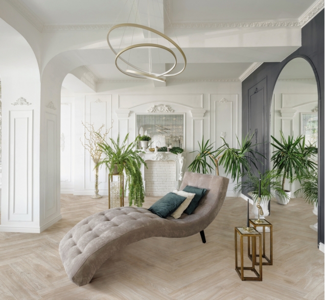 Виниловый ламинат SPC "Cronafloor" Herringbone Дуб Ницца (640*128*4,5 мм) — купить в Ульяновске