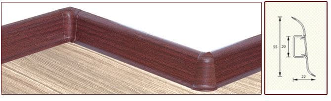 Плинтус "Идеал" пластиковый Комфорт Дуб пепельный (2500*22*55 мм) — купить в Ульяновске