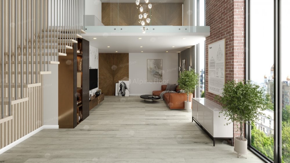 SPC Ламинат "Alpine Floor" Дуб серебряный (1220*183*8 мм) — купить в Ульяновске