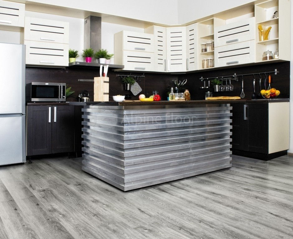 Замковая ПВХ плитка "Alpine Floor" Ясень Серый  (1220*183*4мм) — купить в Ульяновске