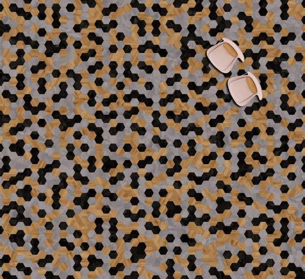 Виниловая плитка "Moduleo" Moods Hexagon 343 (226,32*196*2,5 мм) — купить в Ульяновске