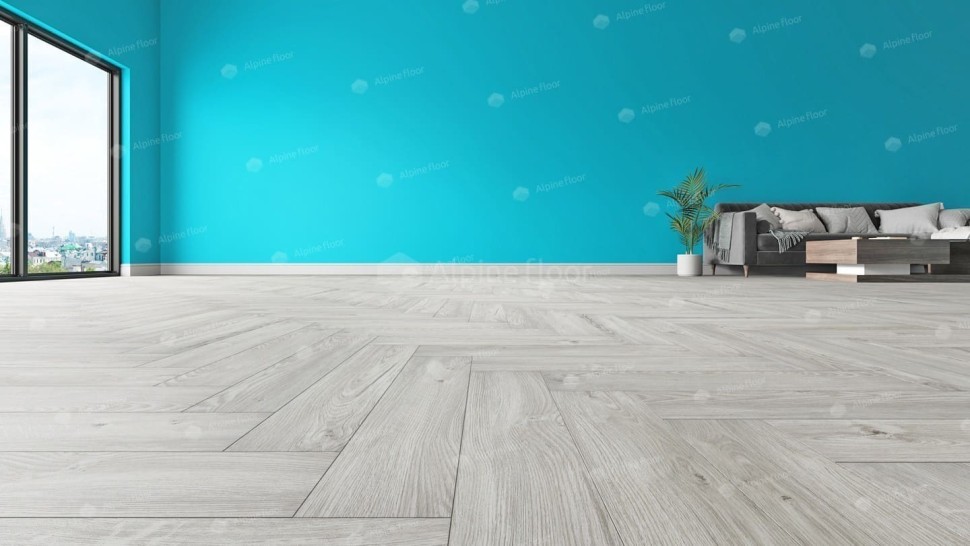Виниловая плитка "Alpine Floor" Parquet LVT Снежный (590*118*2,5 мм) — купить в Ульяновске