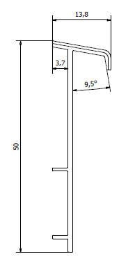 Плинтус для ковролина "Korner" Listwa зеленый (2500*13,8*50 мм) — купить в Ульяновске