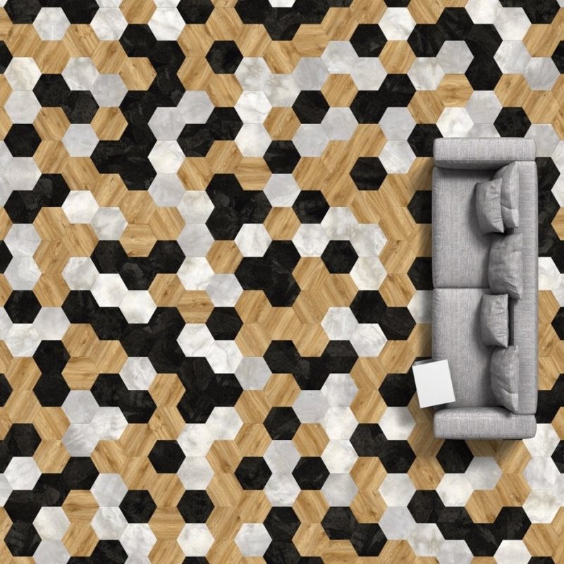 Виниловая плитка Big Hexagon 260 (452,64*392*2,5 мм) — купить в Ульяновске