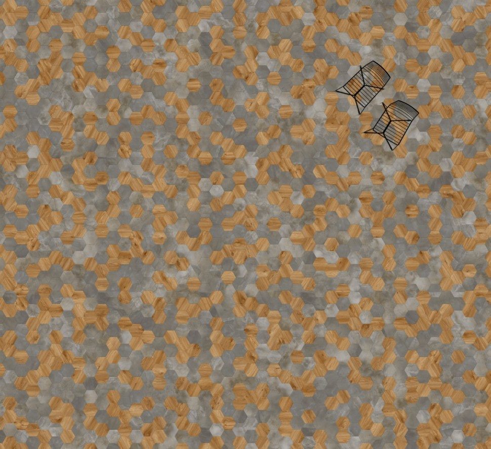 Виниловая плитка "Moduleo" Moods Hexagon 323 (226,32*196*2,5 мм) — купить в Ульяновске