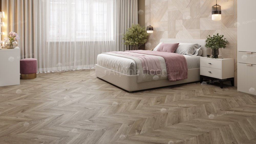 LVT плитка "Alpine Floor" Дуб Натуральный Отбеленный (555*127*2,5 мм) — купить в Ульяновске