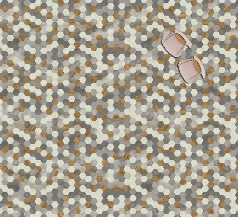 Виниловая плитка "Moduleo" Moods Hexagon 348 (226,32*196*2,5 мм) — купить в Ульяновске