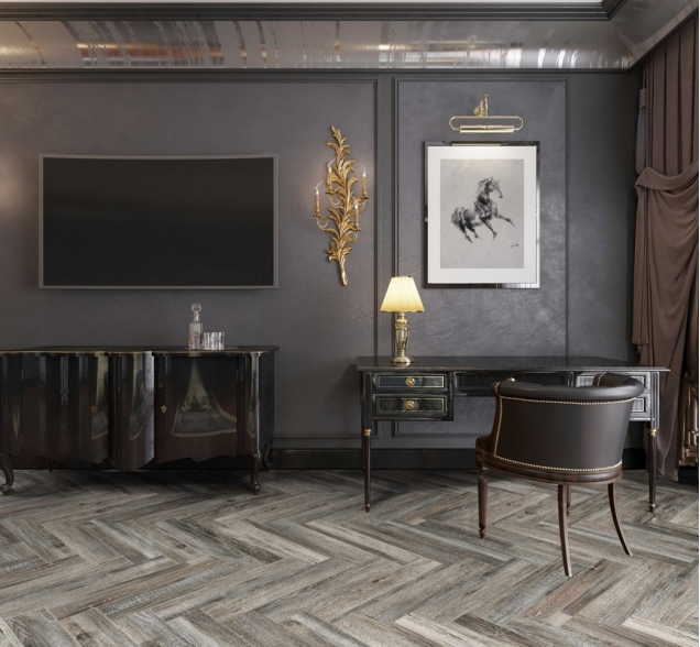 Виниловый ламинат SPC "Cronafloor" Herringbone Дуб Реймс (640*128*4,5 мм) — купить в Ульяновске