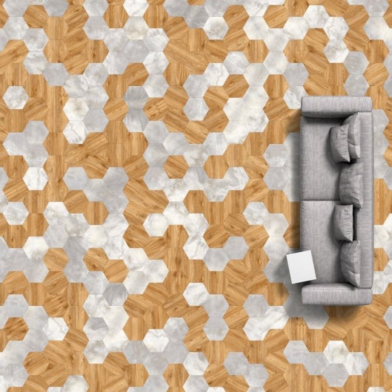 Виниловая плитка Big Hexagon 261 (452,64*392*2,5 мм) — купить в Ульяновске