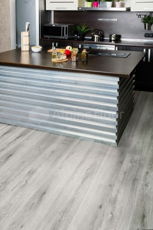 Замковая ПВХ плитка "Alpine Floor" Ясень Серый  (1220*183*4мм) — купить в Ульяновске